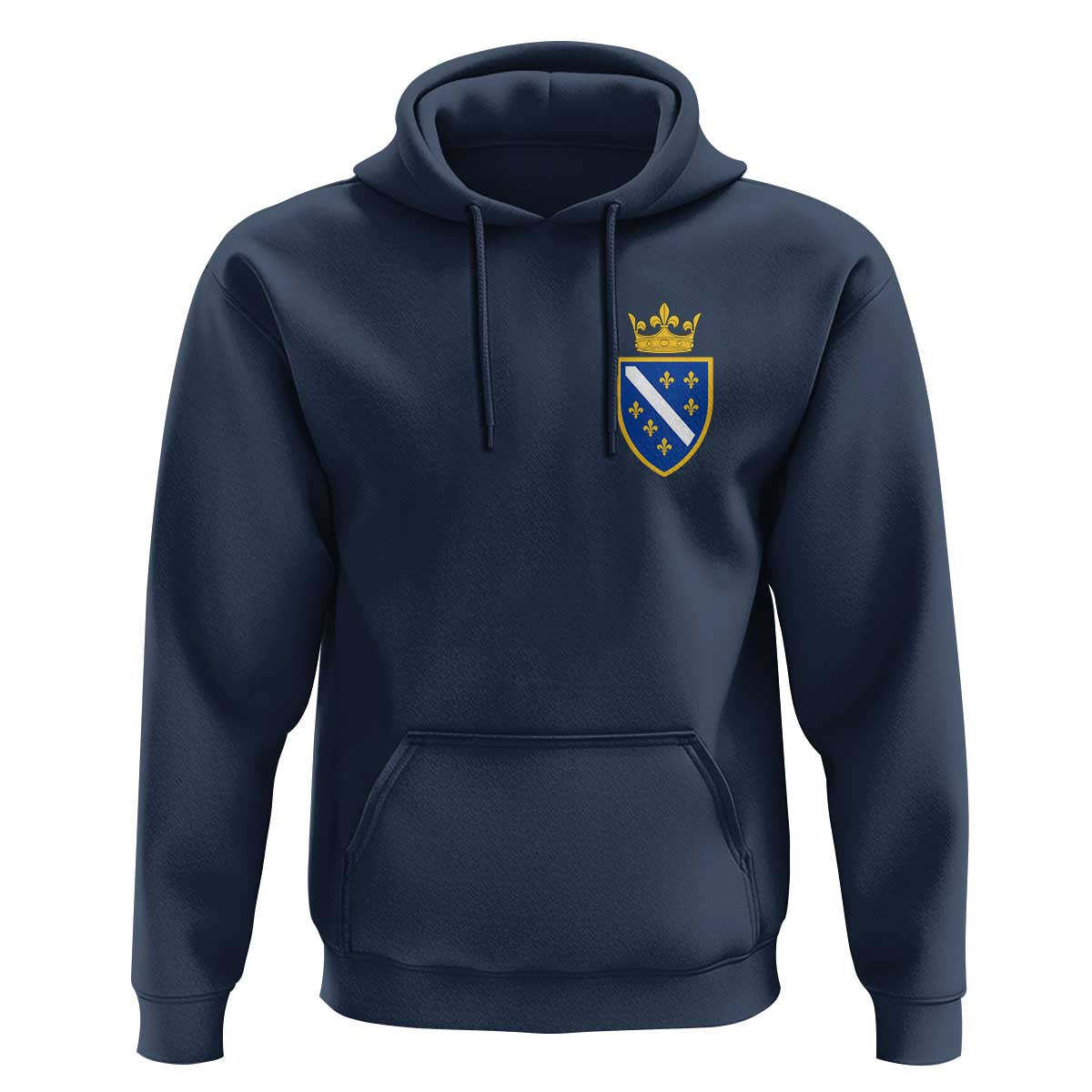 Bosnia and Herzegovina Flag Emblem with Crown Hoodie