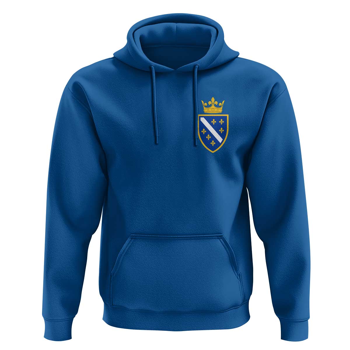 Bosnia and Herzegovina Flag Emblem with Crown Hoodie
