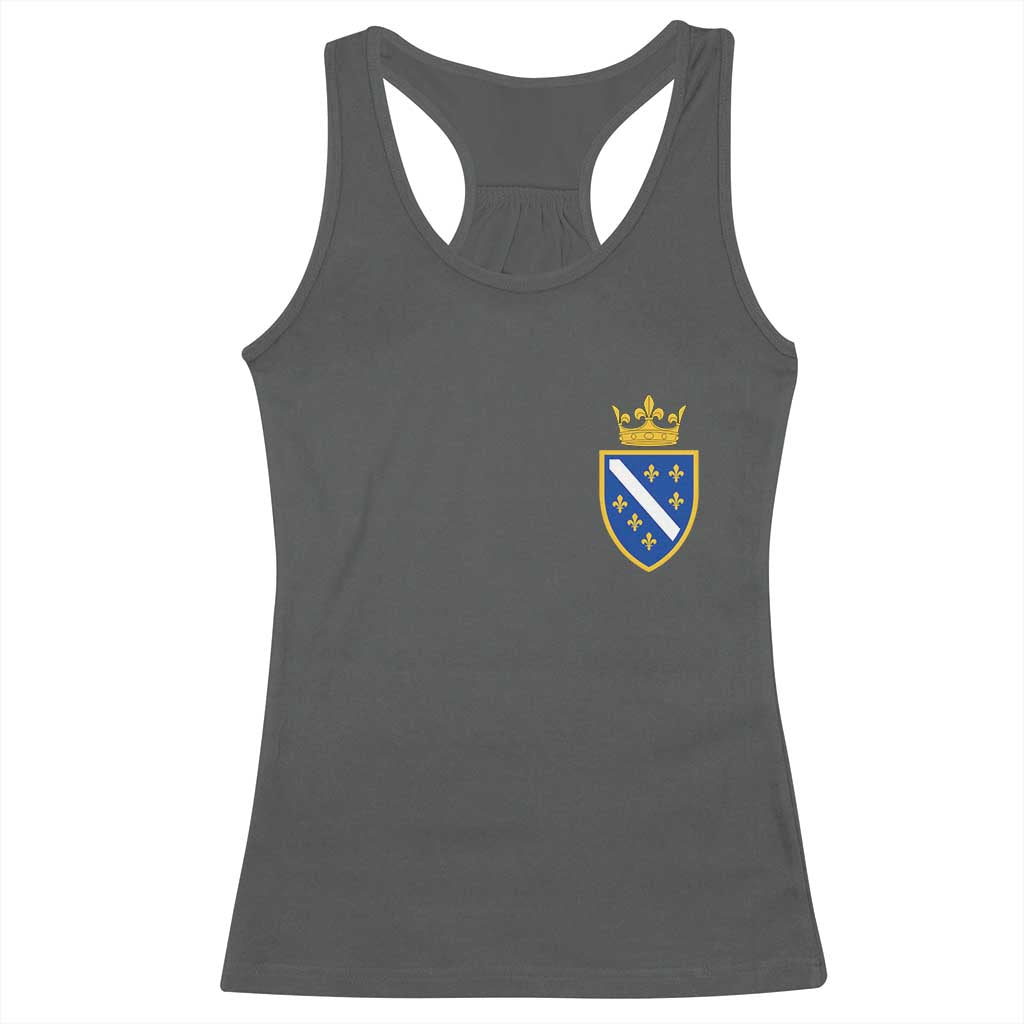 Bosnia and Herzegovina Flag Emblem with Crown Racerback Tank Top