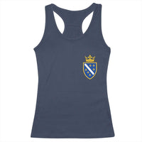 Bosnia and Herzegovina Flag Emblem with Crown Racerback Tank Top