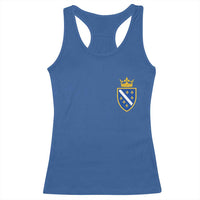 Bosnia and Herzegovina Flag Emblem with Crown Racerback Tank Top