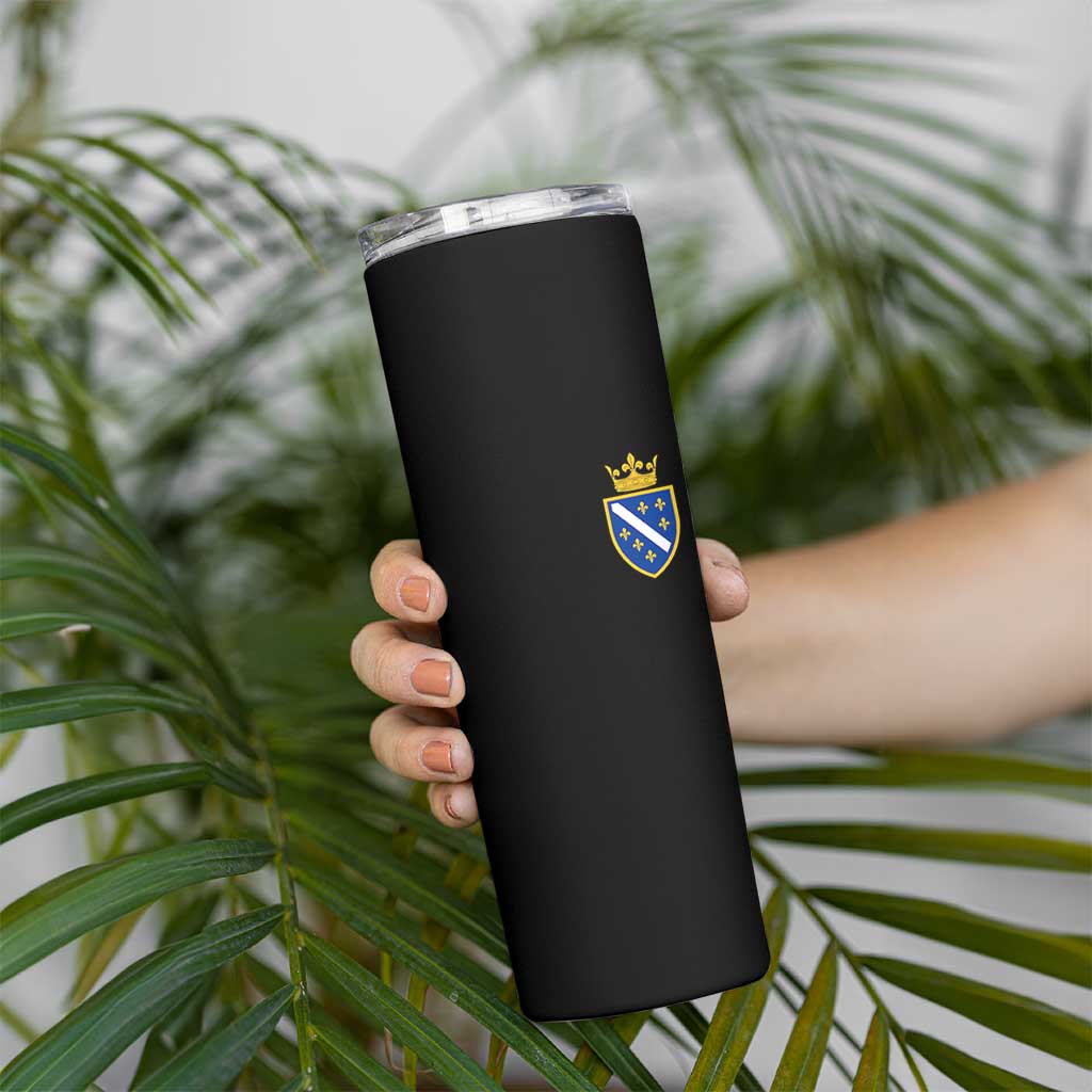 Bosnia and Herzegovina Flag Emblem with Crown Skinny Tumbler