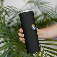Bosnia and Herzegovina Flag Emblem with Crown Skinny Tumbler
