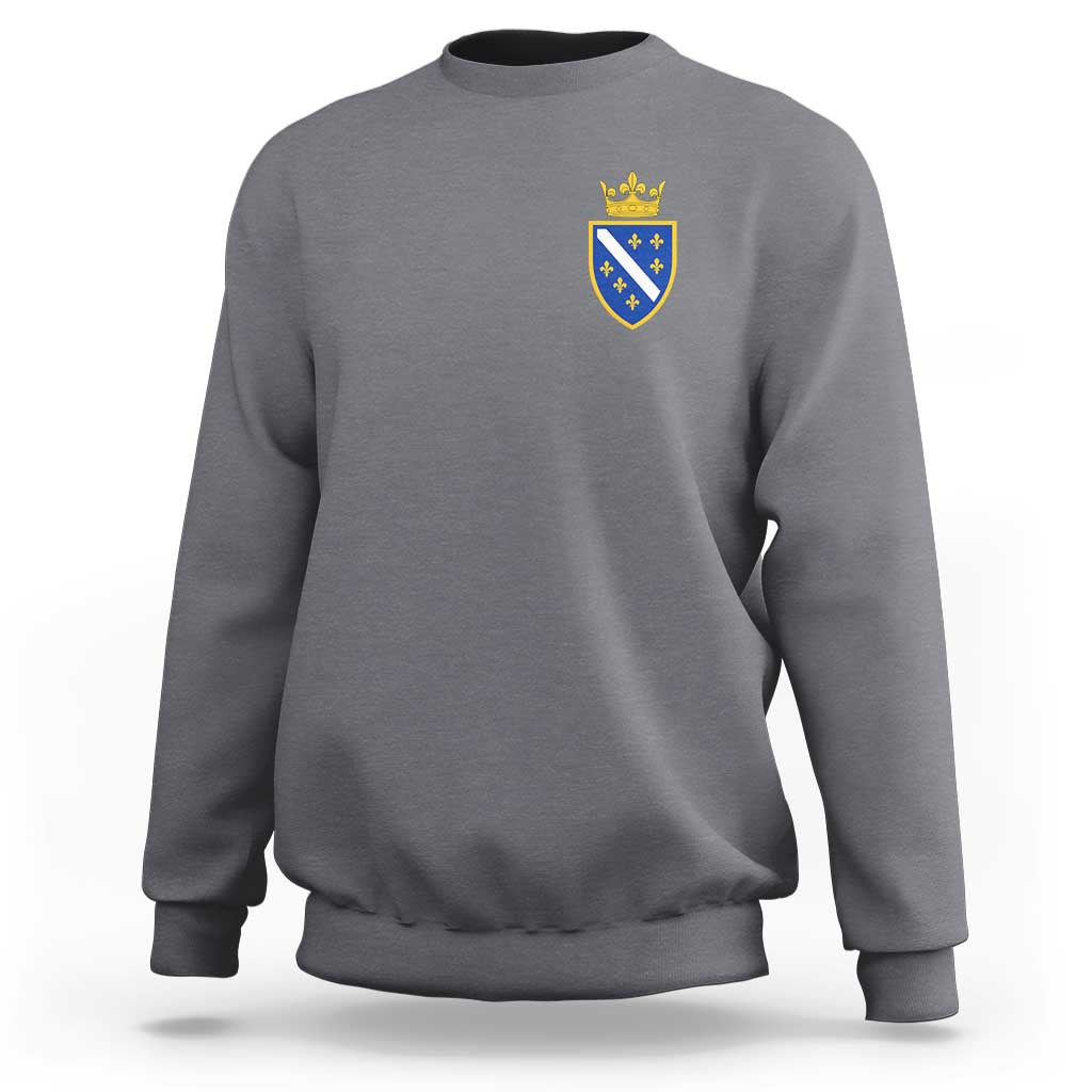 Bosnia and Herzegovina Flag Emblem with Crown Sweatshirt