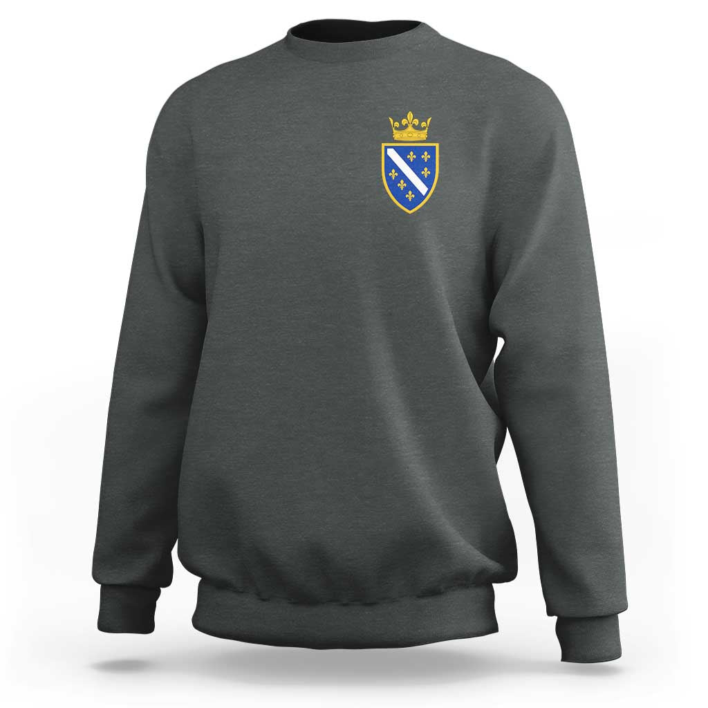 Bosnia and Herzegovina Flag Emblem with Crown Sweatshirt