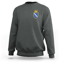 Bosnia and Herzegovina Flag Emblem with Crown Sweatshirt