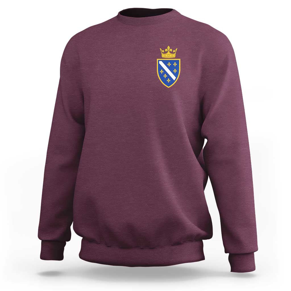 Bosnia and Herzegovina Flag Emblem with Crown Sweatshirt