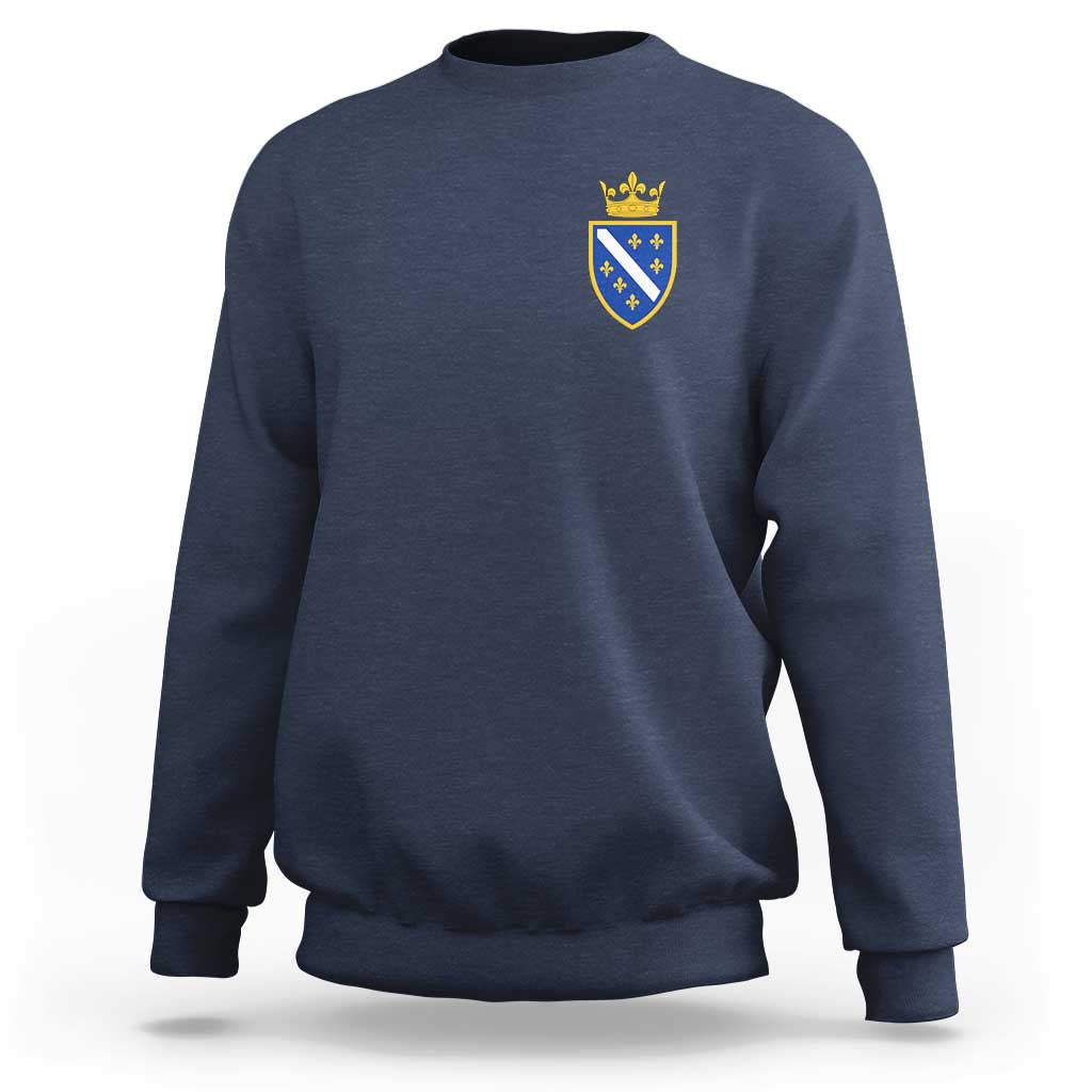 Bosnia and Herzegovina Flag Emblem with Crown Sweatshirt