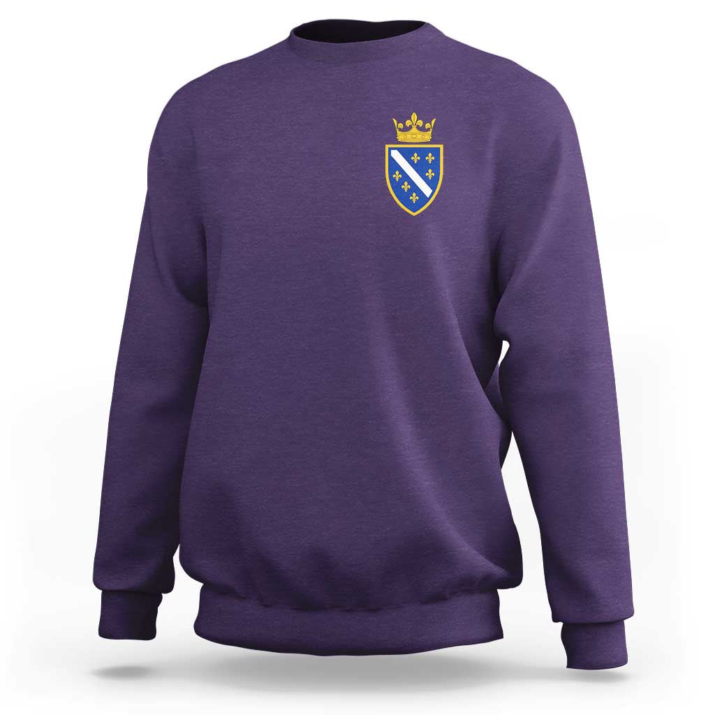 Bosnia and Herzegovina Flag Emblem with Crown Sweatshirt