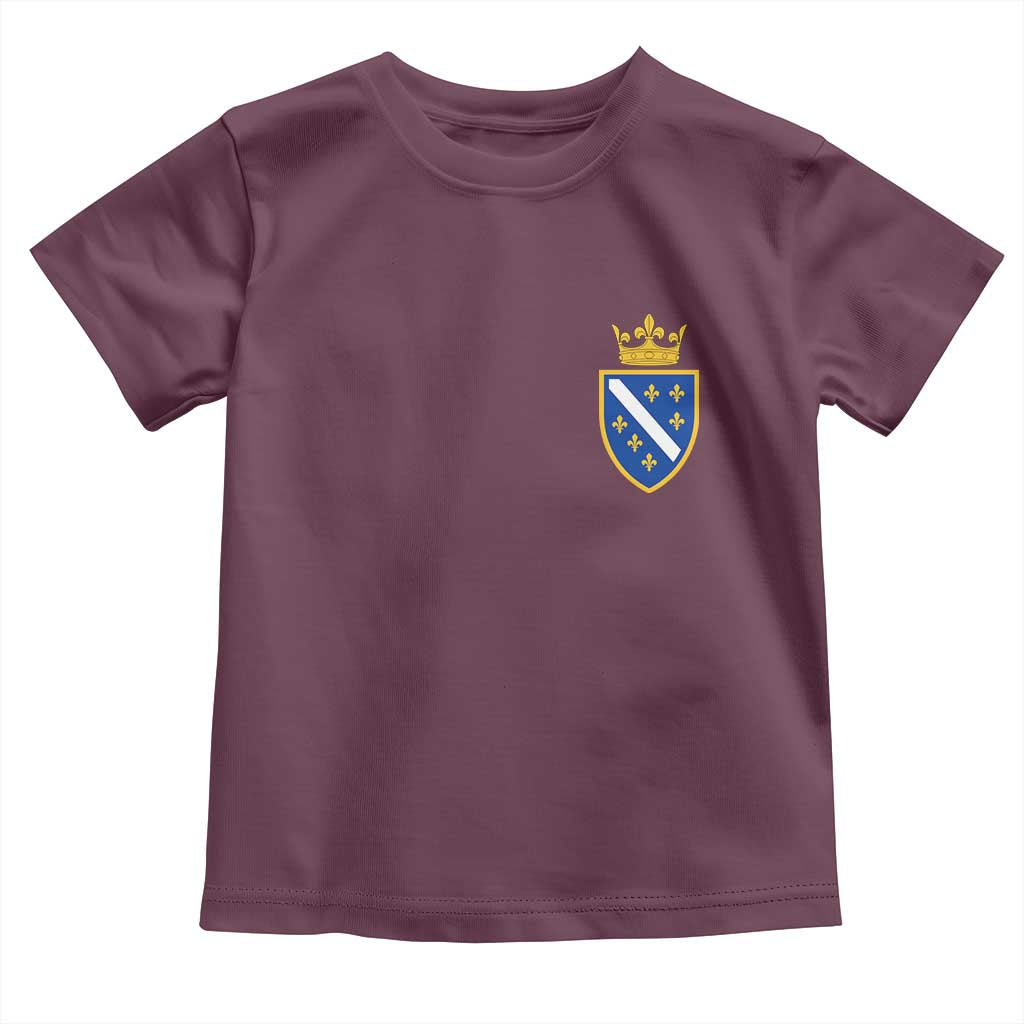 Bosnia and Herzegovina Flag Emblem with Crown Toddler T Shirt
