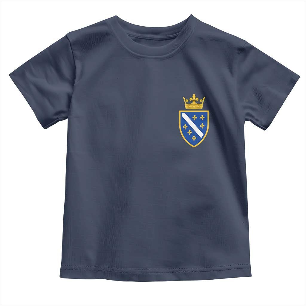 Bosnia and Herzegovina Flag Emblem with Crown Toddler T Shirt