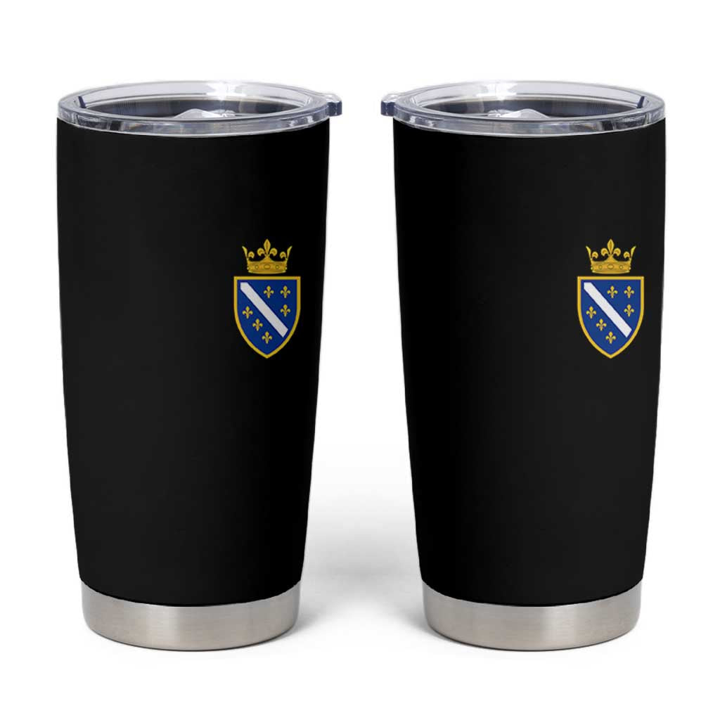Bosnia and Herzegovina Flag Emblem with Crown Tumbler Cup