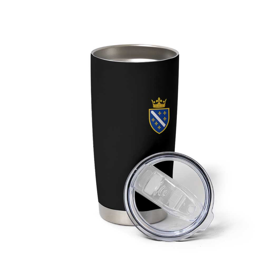 Bosnia and Herzegovina Flag Emblem with Crown Tumbler Cup