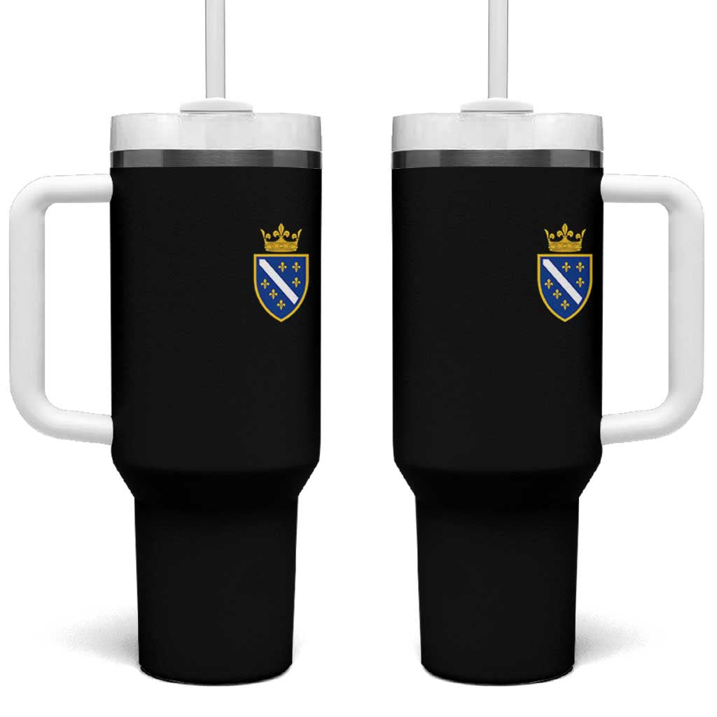 Bosnia and Herzegovina Flag Emblem with Crown Tumbler With Handle