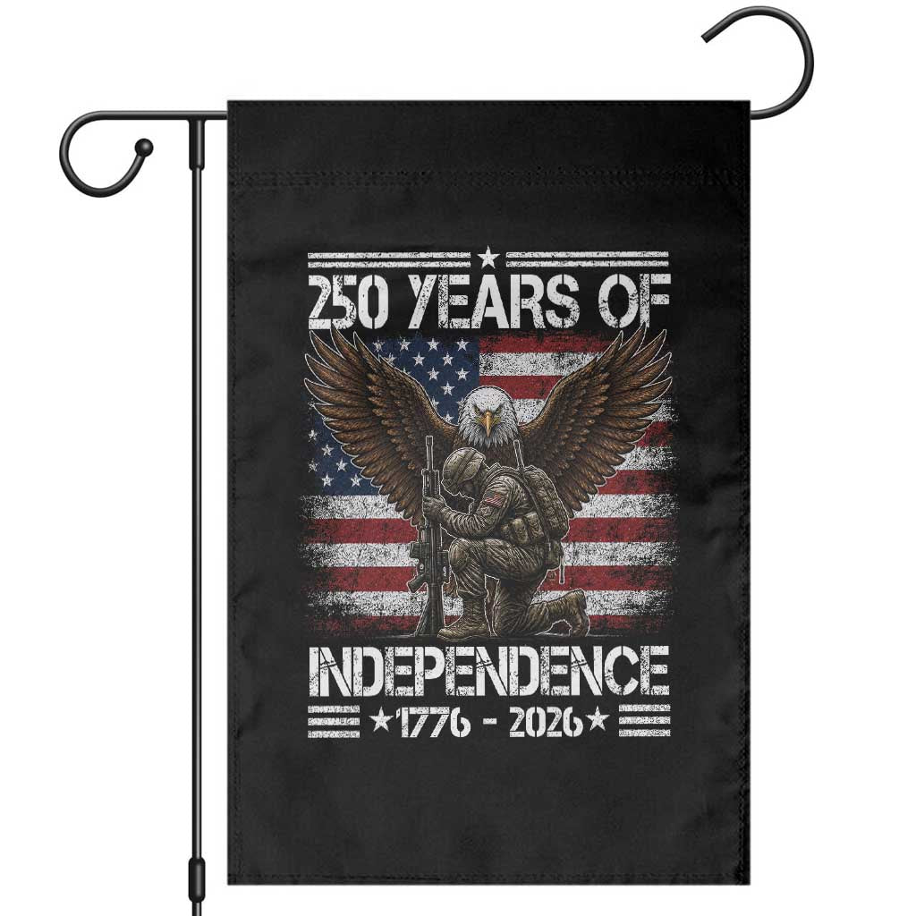 250 Years Of Independence Military Army Garden Flag 250th Anniversary USA Bald Eagle
