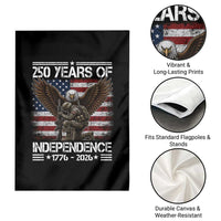 250 Years Of Independence Military Army Garden Flag 250th Anniversary USA Bald Eagle