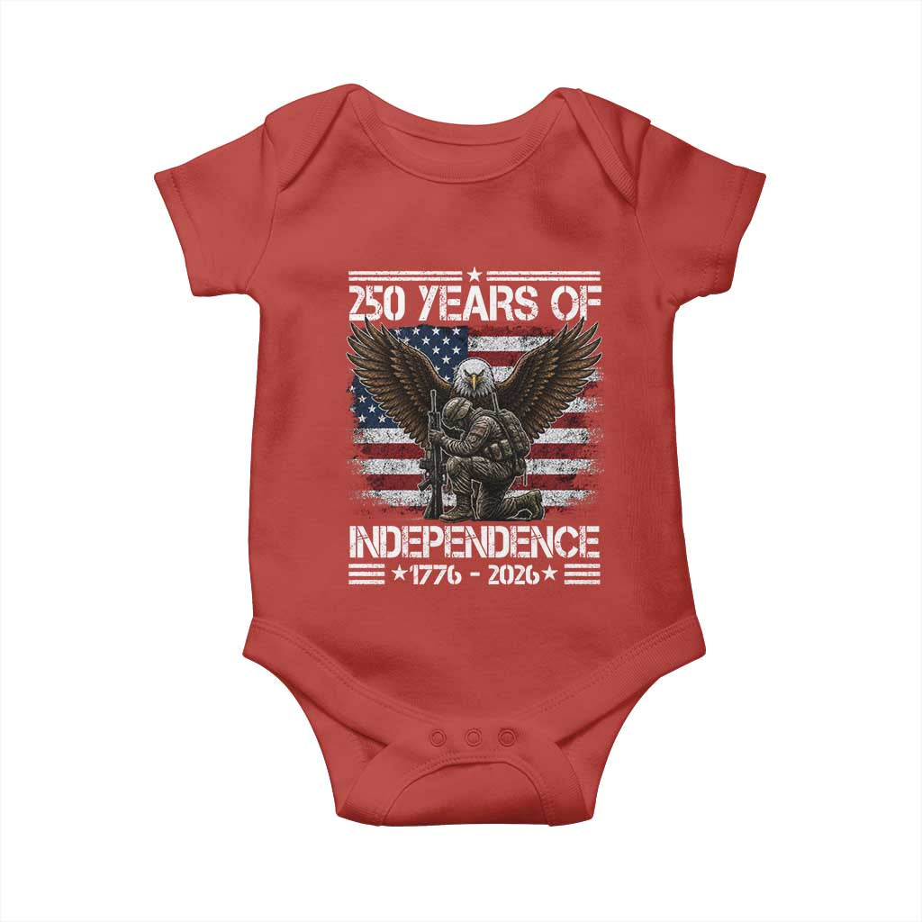 250 Years Of Independence Military Army Baby Onesie 250th Anniversary USA Bald Eagle