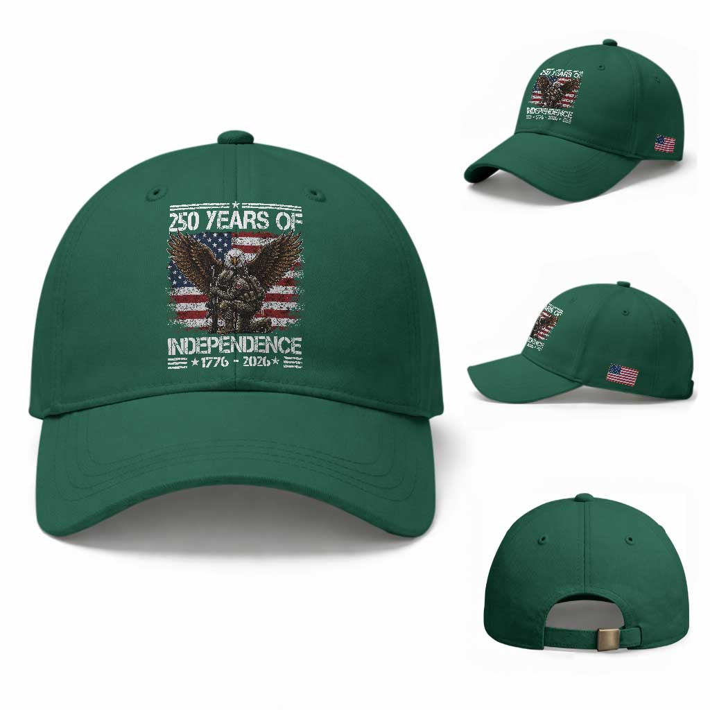 250 Years Of Independence Military Army Baseball Cap 250th Anniversary USA Bald Eagle