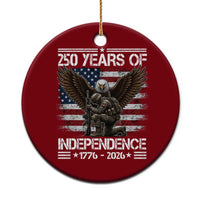 250 Years Of Independence Military Army Ceramic Ornament 250th Anniversary USA Bald Eagle