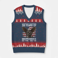 250 Years Of Independence Military Army V-Neck Knit Sweater Vest 250th Anniversary USA Bald Eagle
