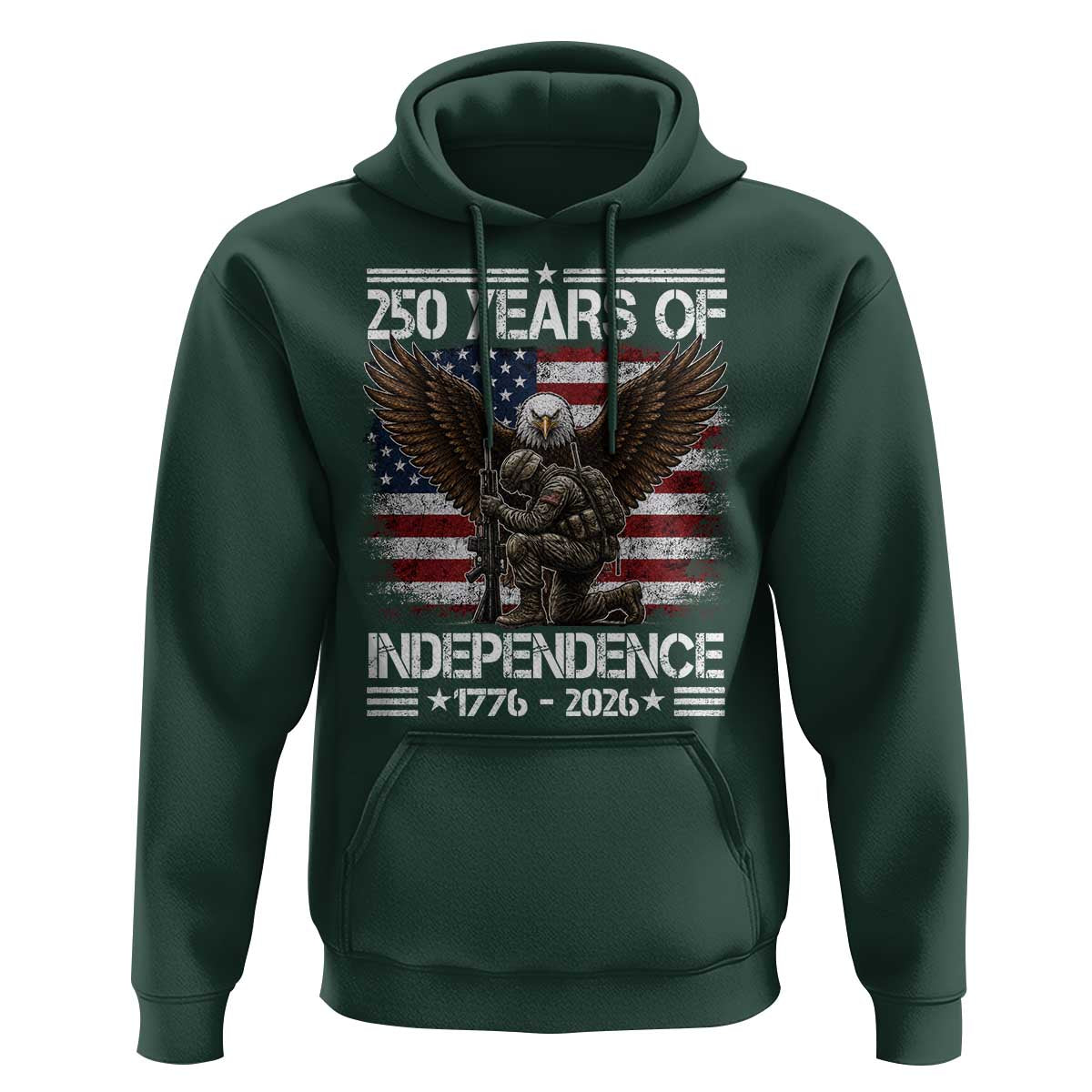 250 Years Of Independence Military Army Hoodie 250th Anniversary USA Bald Eagle