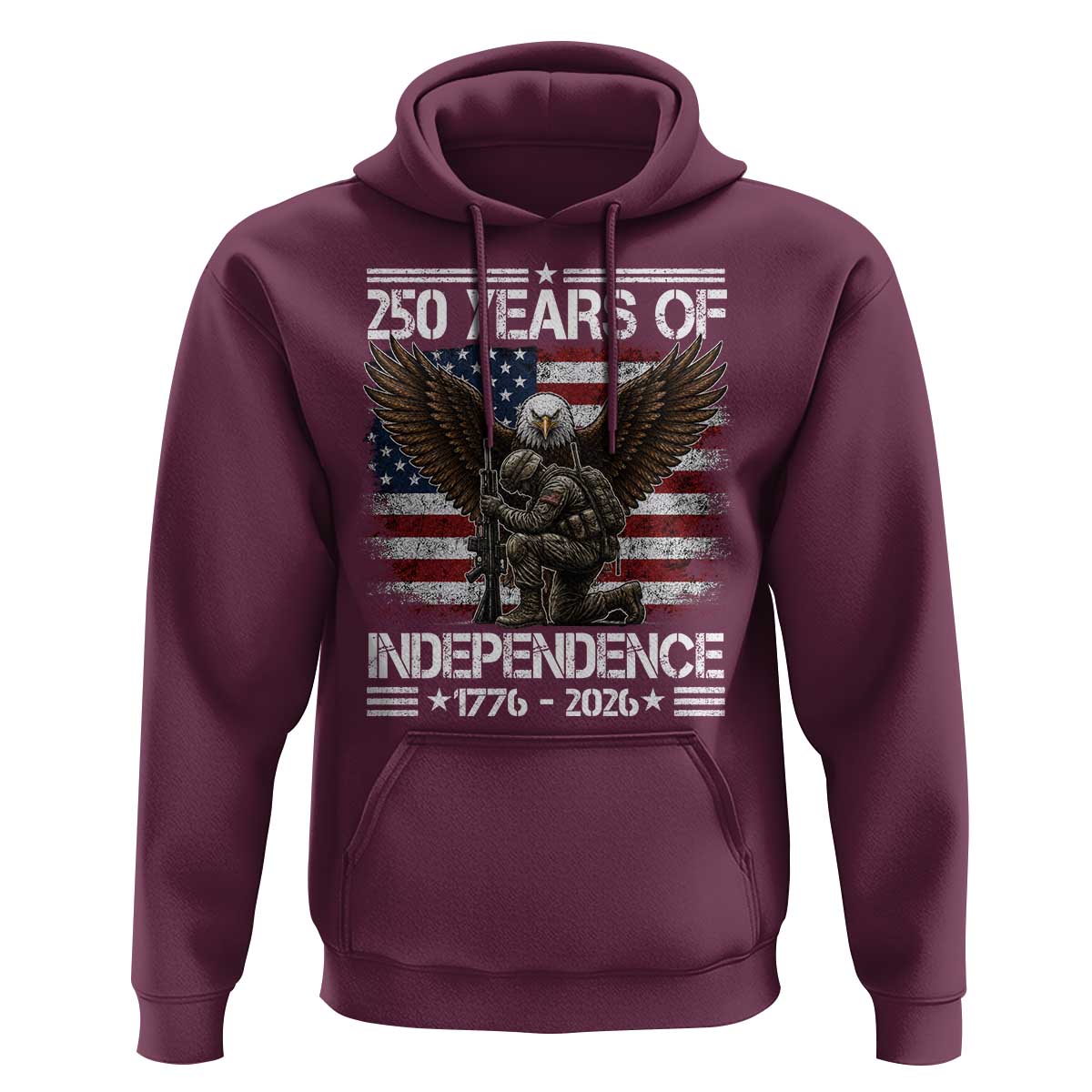 250 Years Of Independence Military Army Hoodie 250th Anniversary USA Bald Eagle
