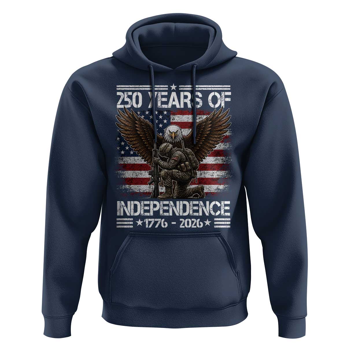 250 Years Of Independence Military Army Hoodie 250th Anniversary USA Bald Eagle