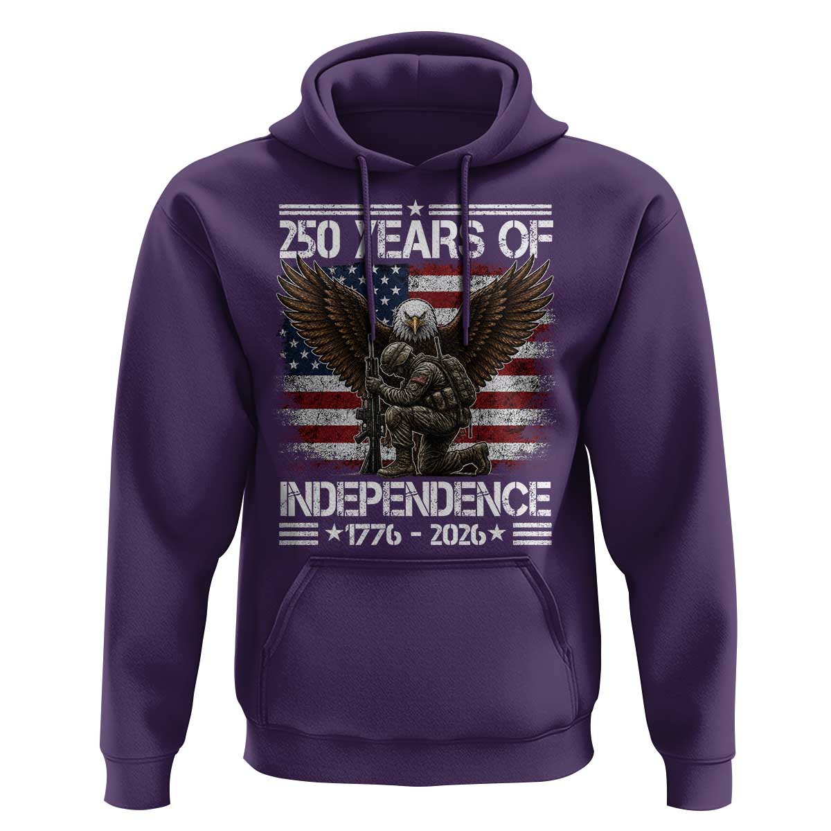 250 Years Of Independence Military Army Hoodie 250th Anniversary USA Bald Eagle