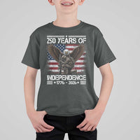 250 Years Of Independence Military Army T Shirt For Kid 250th Anniversary USA Bald Eagle