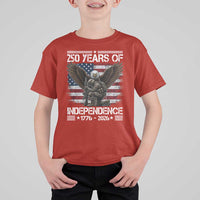 250 Years Of Independence Military Army T Shirt For Kid 250th Anniversary USA Bald Eagle