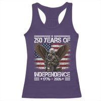 250 Years Of Independence Military Army Racerback Tank Top 250th Anniversary USA Bald Eagle