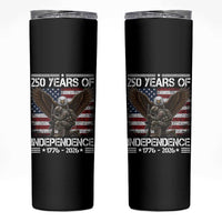 250 Years Of Independence Military Army Skinny Tumbler 250th Anniversary USA Bald Eagle