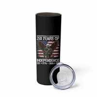 250 Years Of Independence Military Army Skinny Tumbler 250th Anniversary USA Bald Eagle
