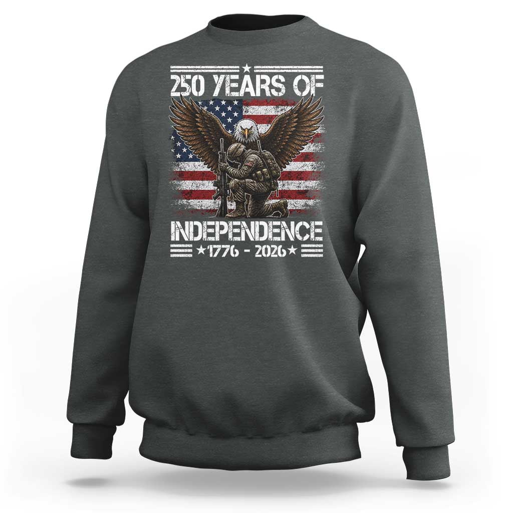 250 Years Of Independence Military Army Sweatshirt 250th Anniversary USA Bald Eagle