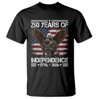 250 Years Of Independence Military Army T Shirt 250th Anniversary USA Bald Eagle
