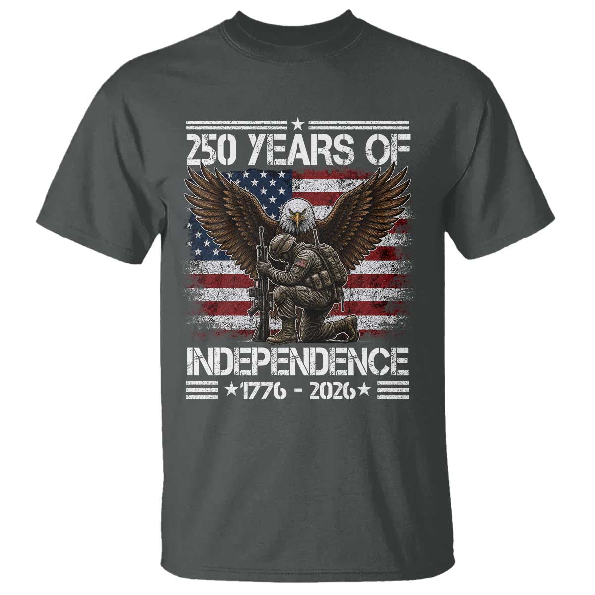 250 Years Of Independence Military Army T Shirt 250th Anniversary USA Bald Eagle