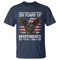 250 Years Of Independence Military Army T Shirt 250th Anniversary USA Bald Eagle