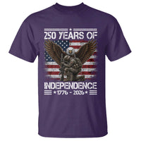 250 Years Of Independence Military Army T Shirt 250th Anniversary USA Bald Eagle