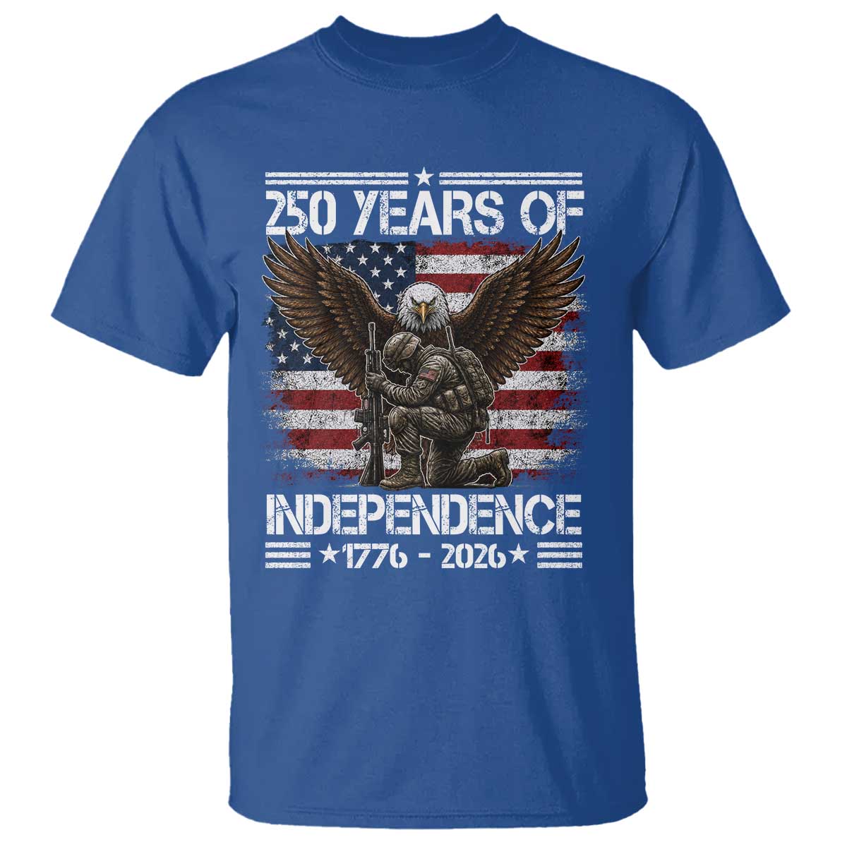 250 Years Of Independence Military Army T Shirt 250th Anniversary USA Bald Eagle
