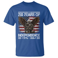 250 Years Of Independence Military Army T Shirt 250th Anniversary USA Bald Eagle