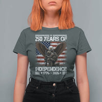 250 Years Of Independence Military Army T Shirt For Women 250th Anniversary USA Bald Eagle