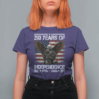 250 Years Of Independence Military Army T Shirt For Women 250th Anniversary USA Bald Eagle