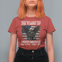 250 Years Of Independence Military Army T Shirt For Women 250th Anniversary USA Bald Eagle