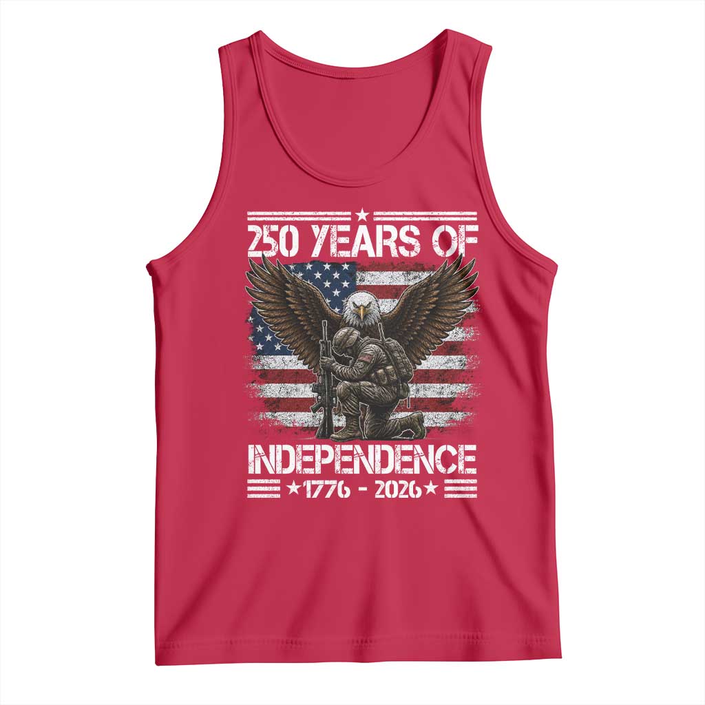 250 Years Of Independence Military Army Tank Top 250th Anniversary USA Bald Eagle