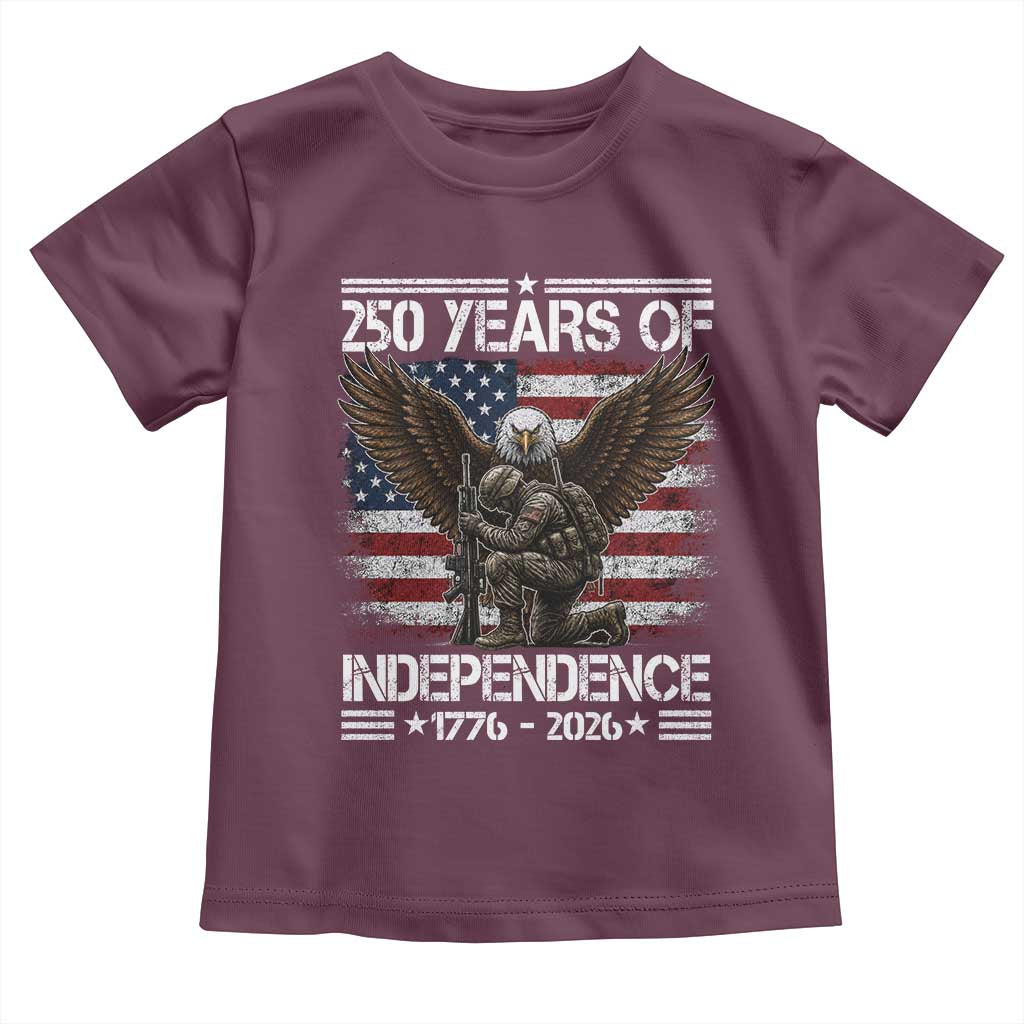 250 Years Of Independence Military Army Toddler T Shirt 250th Anniversary USA Bald Eagle