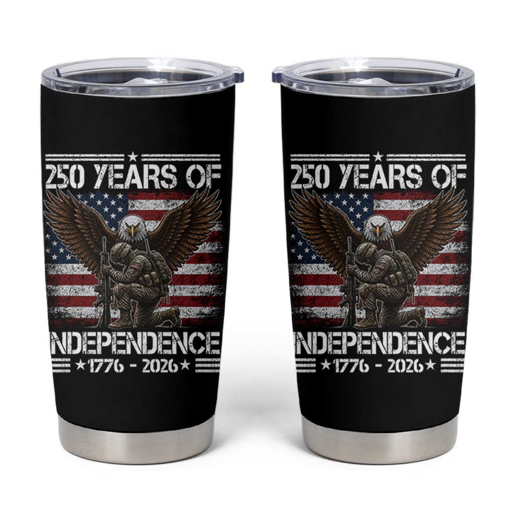 250 Years Of Independence Military Army Tumbler Cup 250th Anniversary USA Bald Eagle