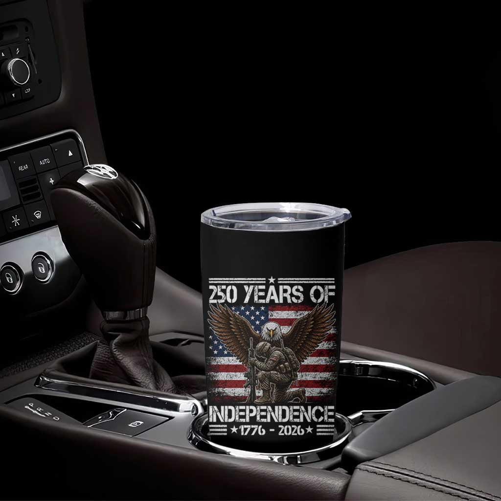 250 Years Of Independence Military Army Tumbler Cup 250th Anniversary USA Bald Eagle