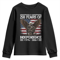 250 Years Of Independence Military Army Youth Sweatshirt 250th Anniversary USA Bald Eagle