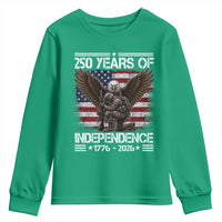 250 Years Of Independence Military Army Youth Sweatshirt 250th Anniversary USA Bald Eagle