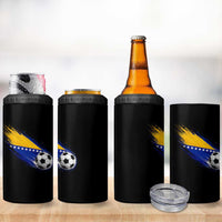 Bosnia and Herzegovina Soccer Lover Bosnian Flag 4 in 1 Can Cooler Tumbler